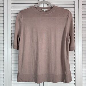 COS Knitted Wool Silk Washable T-shirt Sweater Top Lightweight Size Medium